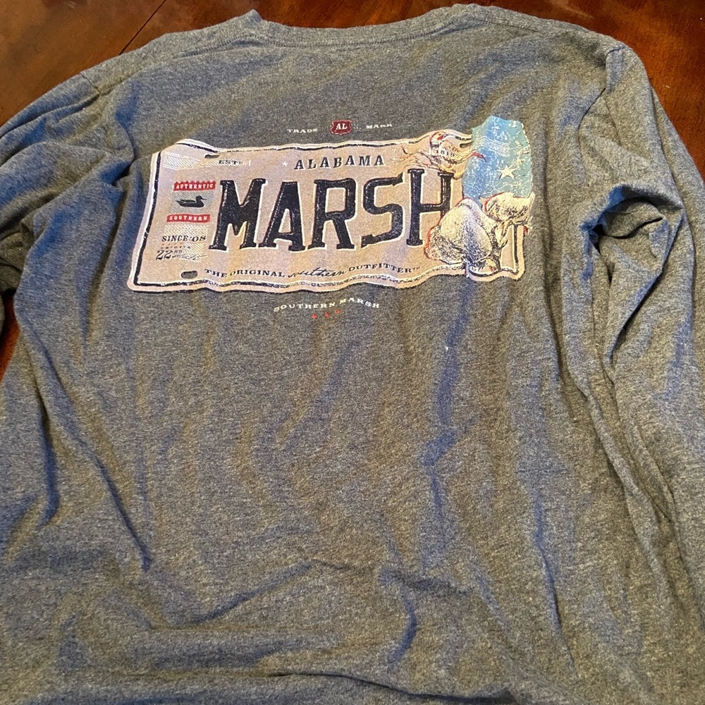 Southern Marsh, men’s medium, long sleeve T-shirt; discounted shipping!